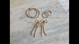 Ear cuffs | How to layer earrings | イヤーカフのつけ方・イヤリングとの重ねづけ