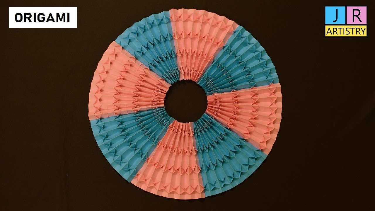 Origami Circular Tessellation ( Modular ) [ Jagan Raj Artistry ] - YouTube