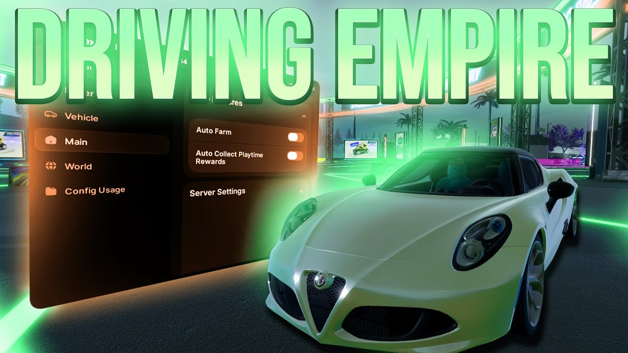 🔥BEST Script Driving Empire Gui -- Auto Farm, Auto Race, Auto Rob (No Key)
