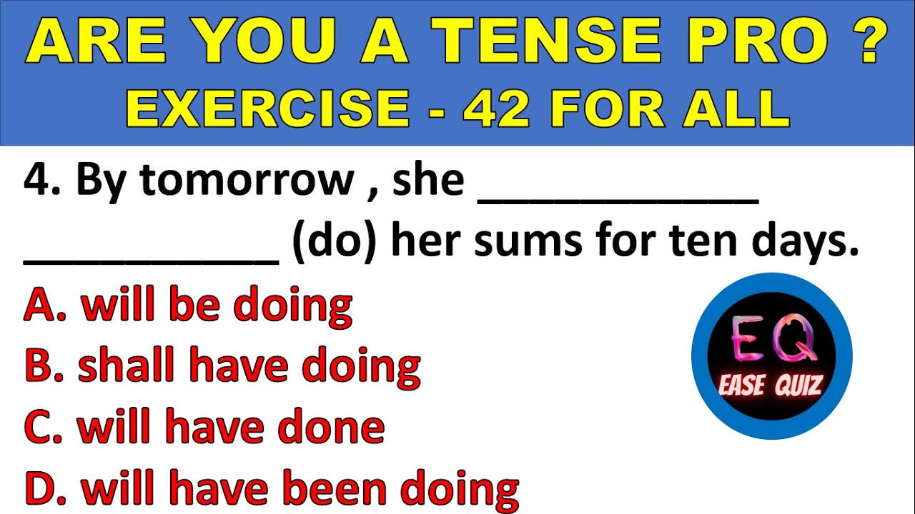Mastering English Tenses test your skills with this MCQ exercise quiz ...