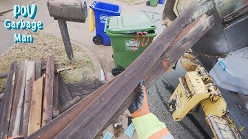 Rearloader Truck - Garbage Man POV | Trash Collection | 4K Full UHD ASMR