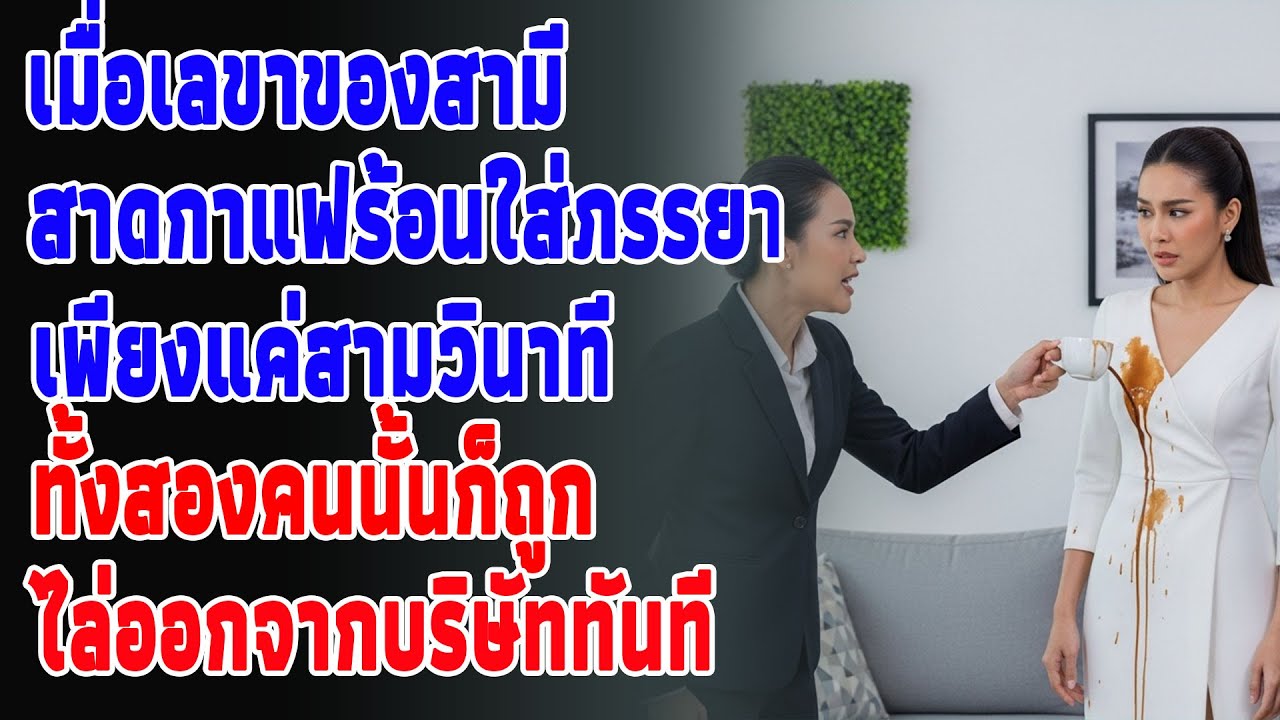 เมื่อเลขาของสามีสาดกาแฟร้อนใส่ภรรยา เพียงแค่ 3 วินาที ทั้งสองคนนั้นก็ถูกไล่ออกจากบริษัท...