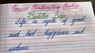 How to write neat cursive handwriting | how to write motivational quotes in cursive handwriting 