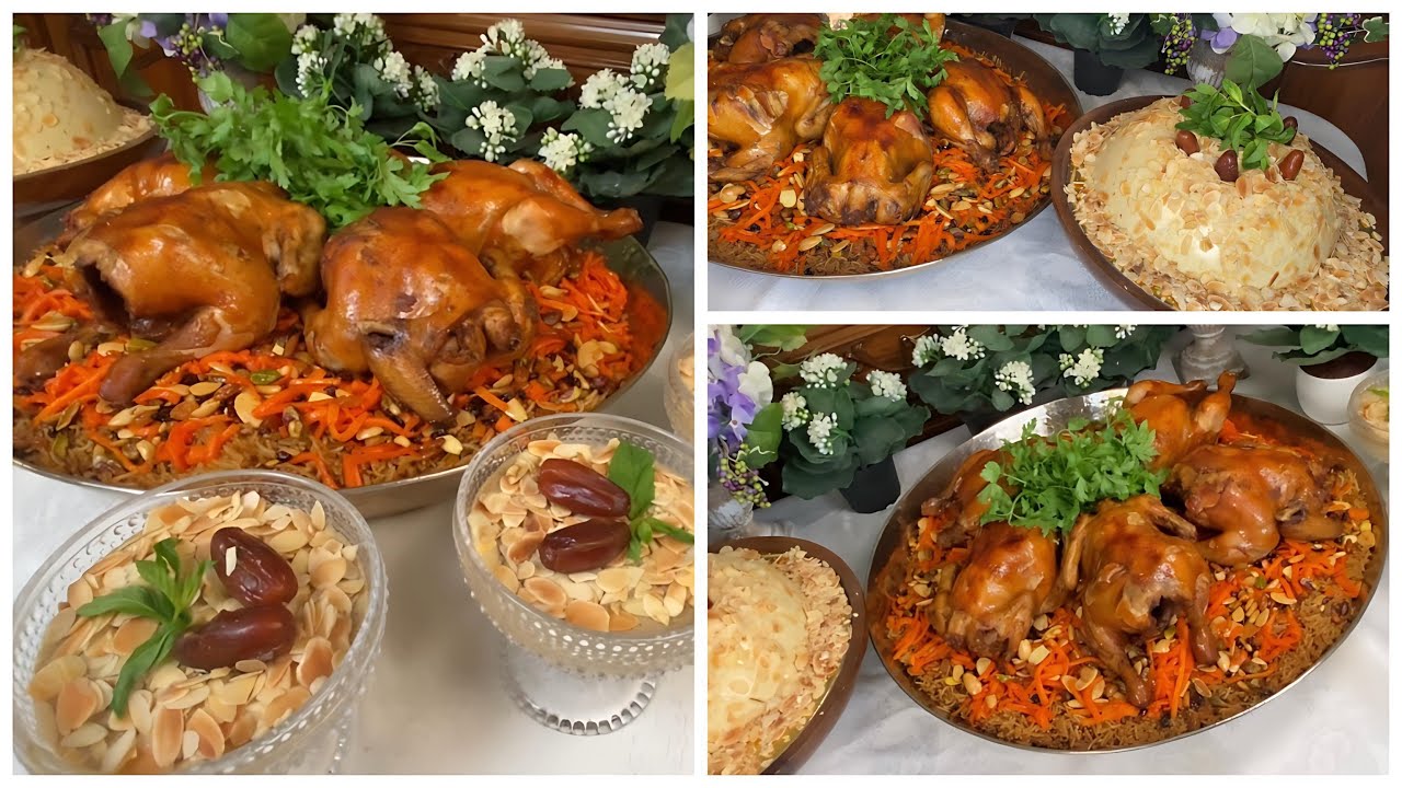 رز أفغاني بطريقة جديده وألذ كريمة كرامله بالموز والتمر  افخر اكل مناسبات