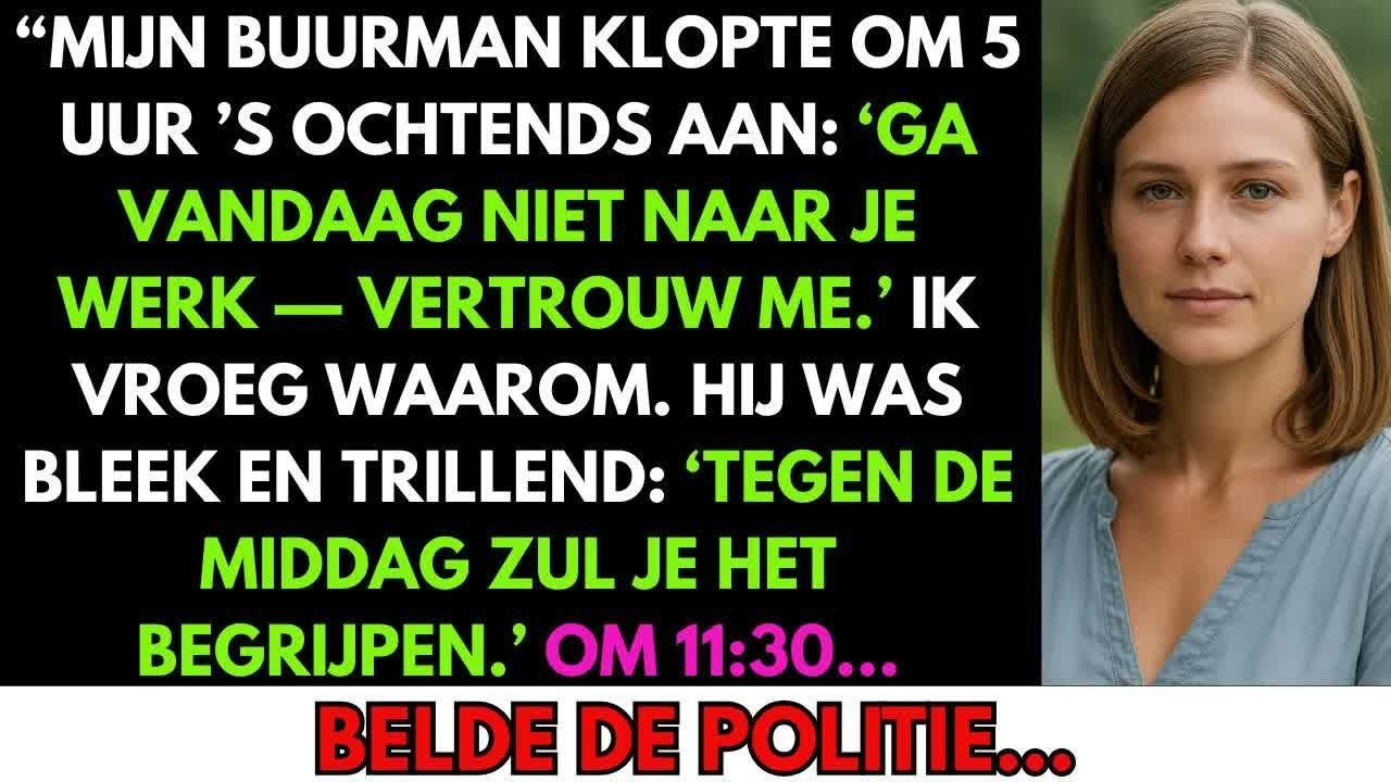 Het was nog donker toen er om vijf over twee op mijn deur werd geklopt. Niemand klopt op dat uur, tenzij er iets mis is. Mijn buurman Gabrië stond daar, bleek, buiten adem, en zei: "Ga vandaag...
