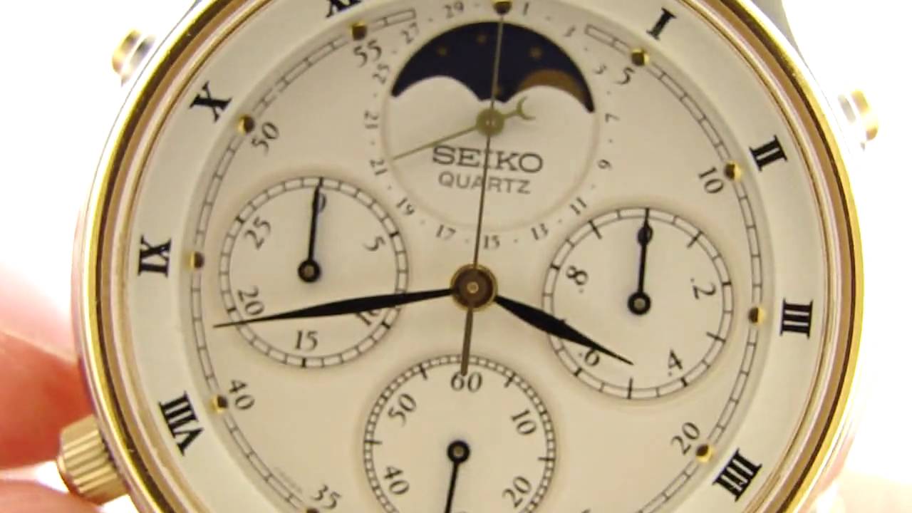 Seiko 7A48 Moonphase Watch - YouTube