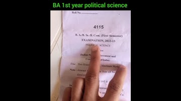 BA 1st year political science ka paper 2023 ke liye most important questions #Ba1st year #short
