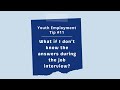 What if I don't know the answers during the job interview? | Youth Employment Tip 11
