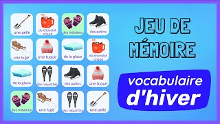 Winter Vocabulary Game in French | Memory Game for Kids | Winter word game | Jeu de mots | Français screenshot 3
