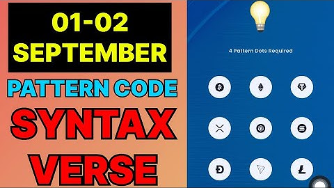 01 & 02 September Syntax Verse Daily Vault Pattern Code | Syntax Verse Quiz Answer 01 September |