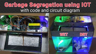 Garbage Segregation with Iot BLYNK app || dry wet garbage Segregation with Iot code and circuit