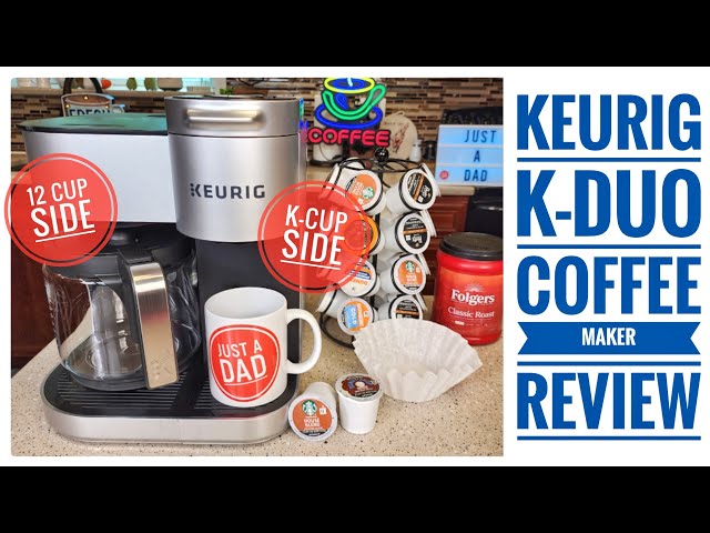 Keurig K-Duo Coffee Maker, Single Serve and 12-Cup Carafe Drip Coffee  Brewer, Compatible with K-Cup Pods and Ground Coffee, Black