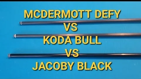 I review the Mcdermott Defy vs Kosa Bull vs Jacoby Black carbon fiber shafts.