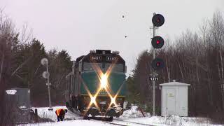 Switch Problems! VIA 14 - The Ocean w/Budd Consist at Lutesville East (Feb 1, 2018)