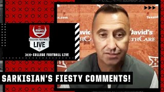 Reacting to Steve Sarkisian's FIESTY comments 😬 | College Football Live