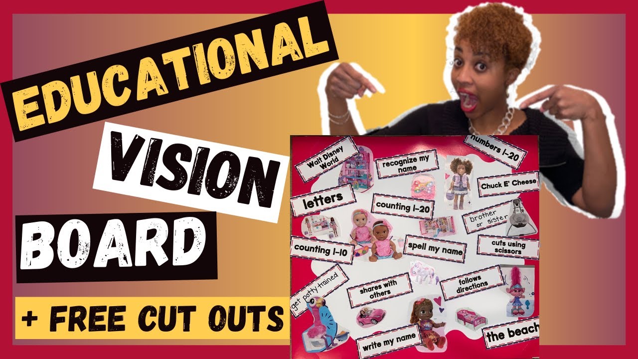 NEW YEAR'S EDUCATIONAL VISION BOARD FOR KIDS 😊 