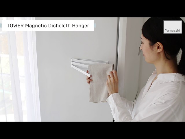 Yamazaki Home Tower Dishcloth Hanger - White