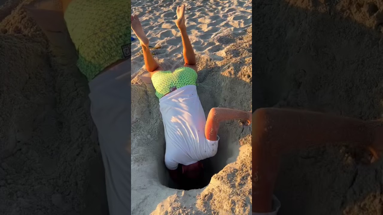 Quante scavate occorrono per trovare l&rsquo;acqua del mare in fondo alla spiaggia? 🤙🏻 #bellagianda