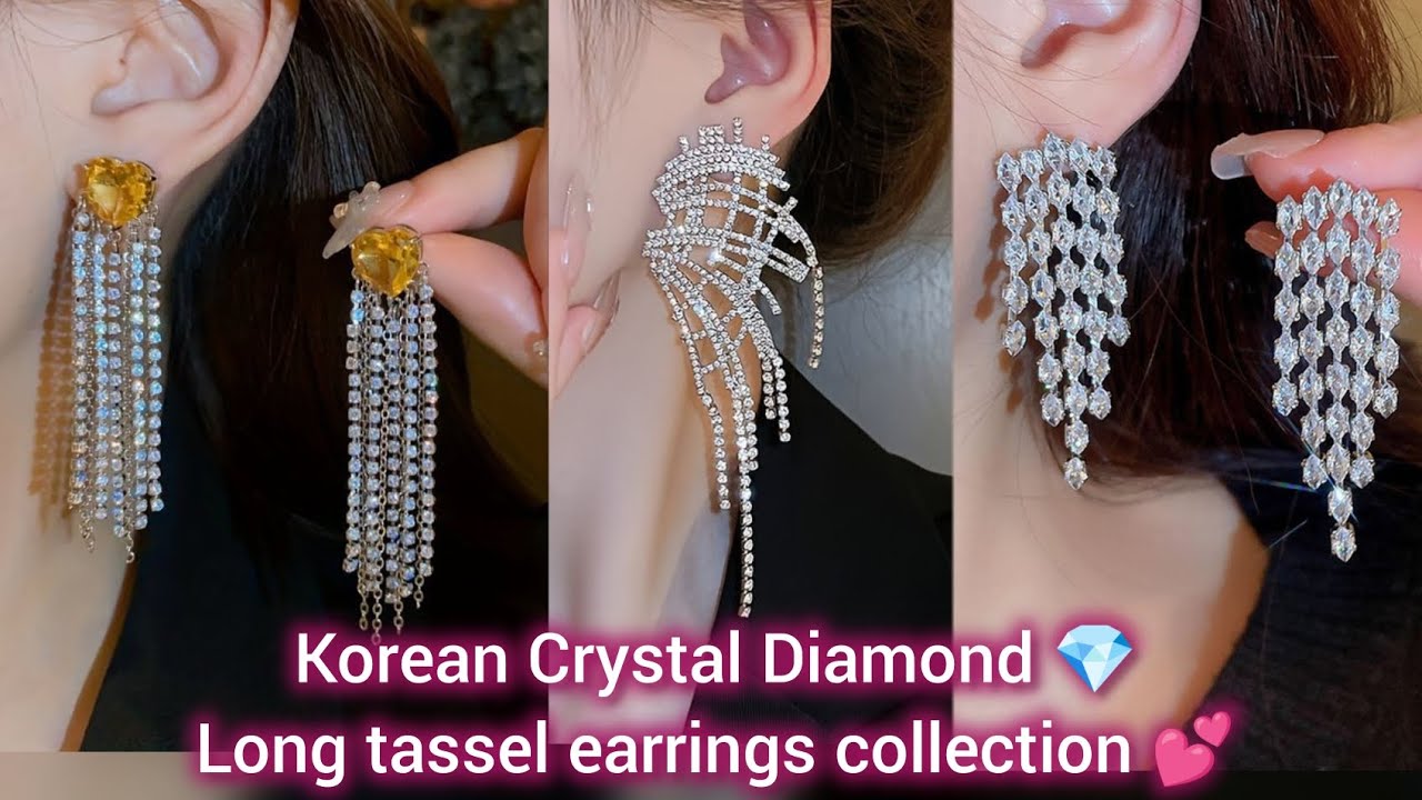Trendy Korean beautiful princess American diamond stone earrings
