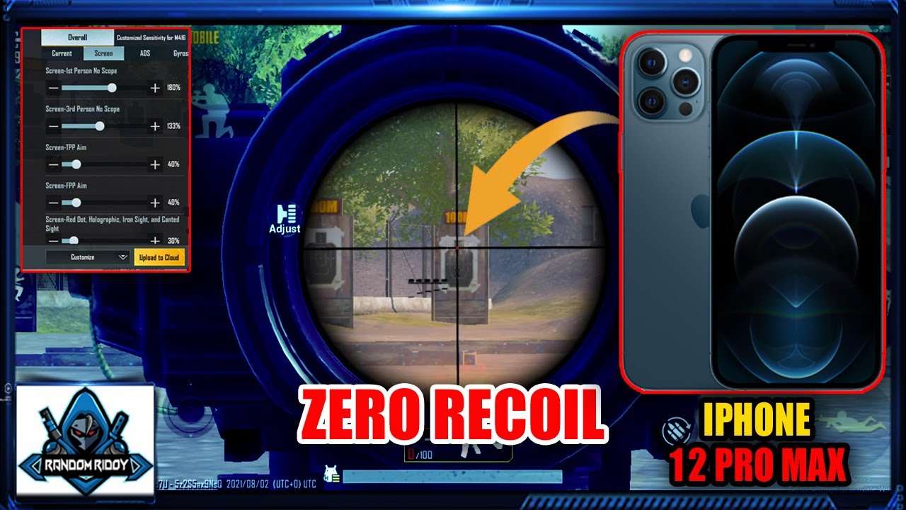 😱 Best Zero Recoil Sensitivity For Iphone 12 Pro Max PUBG MOBILE BGMI