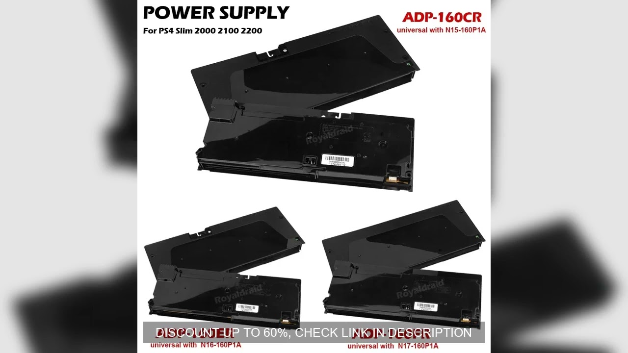 ADP-160CR ADP-160ER ADP-160FR Replacement Power Supply for PS4 Slim Console Power Adapter N15 N16 N1