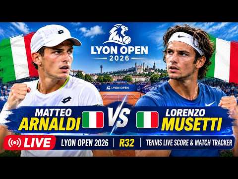Video Matteo Arnaldi vs Lorenzo Musetti | Lyon Open 2026 | Tennis Live Score & Match Tracker | R32