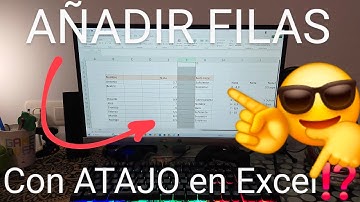 🔲 Como INSERTAR FILAS y COLUMNAS en EXCEL con TECLADO (ATAJO RÁPIDO) FÁCIL y RÁPIDO
