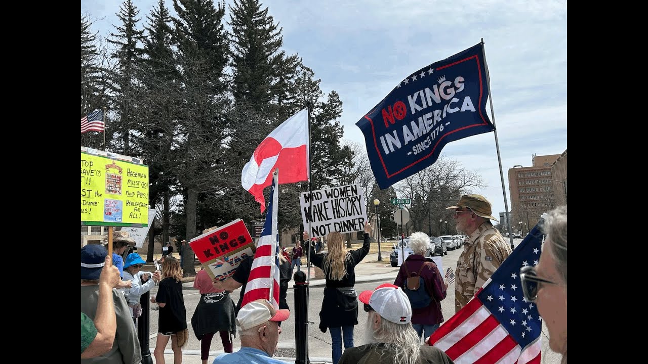 Cheyenne hosts largest No Kings protest at capitol - YouTube