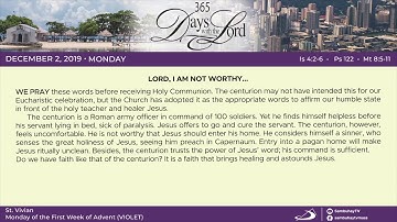 365 DWTL | Monday of the First Week of Advent | December 2, 2019