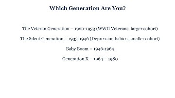 Generational Issues in Global Education: Your Generation