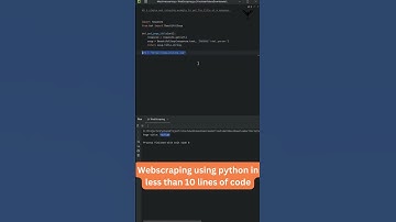 Web Scraping in Less Than 10 Lines of Python Code! 🚀