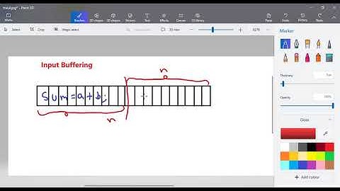 Input buffering in compiler design in Tamil