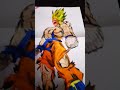 mi dibujo de Goku super sayayin en estilo legends