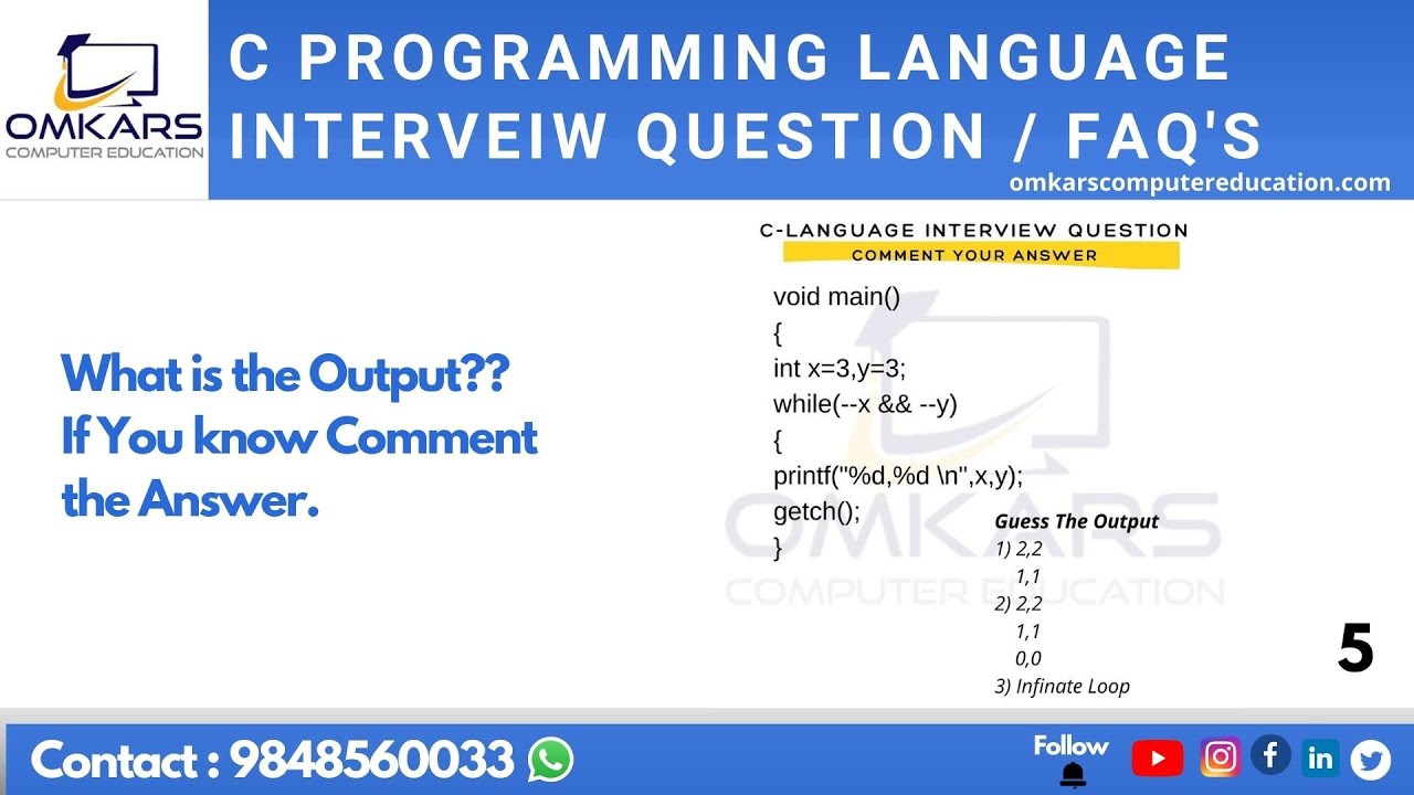 C Language Training Institute in Guntur Computer Training institute for ...