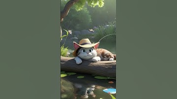 "Lazy Cat’s Day Routine 🐾☀️" # lazy cat#cartooncat#cuteanimals#cat lovers