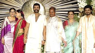 Vijay Deverakonda \u0026 Rashmika Mandanna with Family Visuals ❤️ | #virosh Wedding Reception