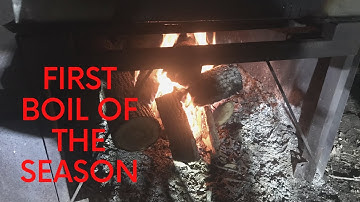 The first boil of the Maple Syrup Season