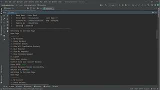 Banking Console Application
