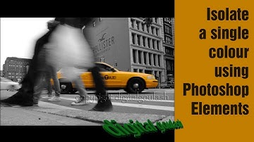 Learn Photoshop Elements - Isolate a colour in a black and white image