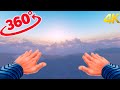360 video || Flying above the clouds with Superman || 4K🐥
