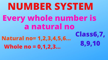 Every whole number is a natural number