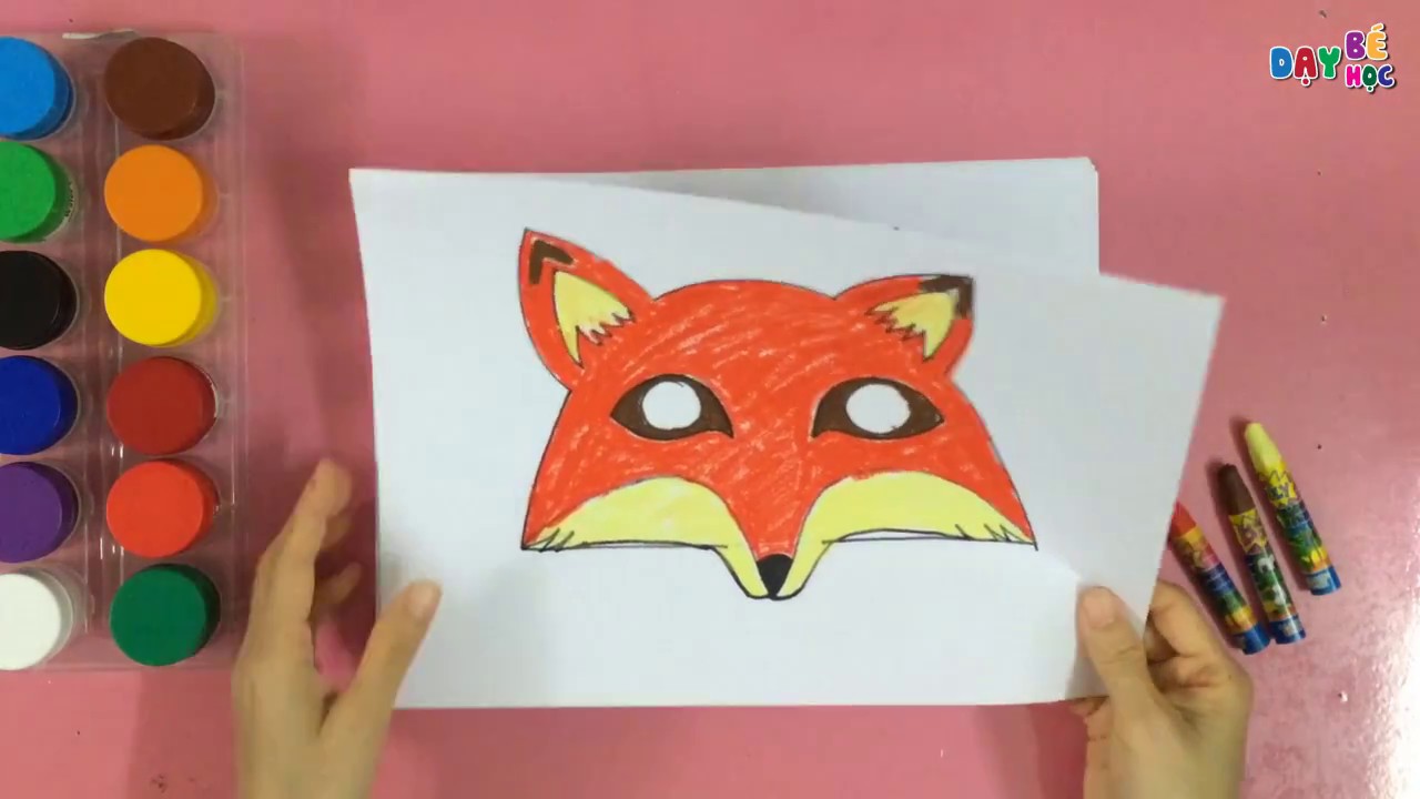 Cách Vẽ Mặt Nạ Con Vật Con Cáo Cho Bé | Dạy Bé Học - Youtube