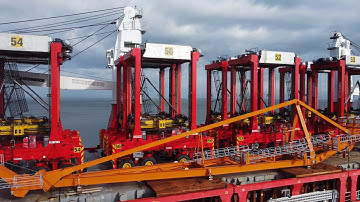 Arrival of New Automated Straddle at Patrick Terminals Brisbane