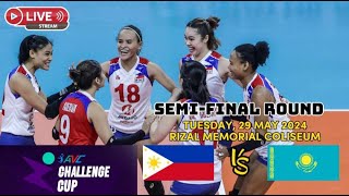 🔴AVF  LIVE | PHILIPPINES VS KAZAKHSTAN |  LIVE SCOREBOARD | 2024 AVF CHALLENGE CUP SEMI FINAL