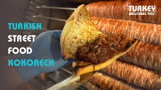 How Turkish Street Food Kokorech is Made | Kokoreç | Lamb Intestine Sandwich