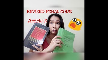 Revised Penal Code - Article 2 (Applications of its provisions)