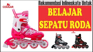 Sepatu Roda Anak Inline Skate Cougar MZS835LSG Black Red