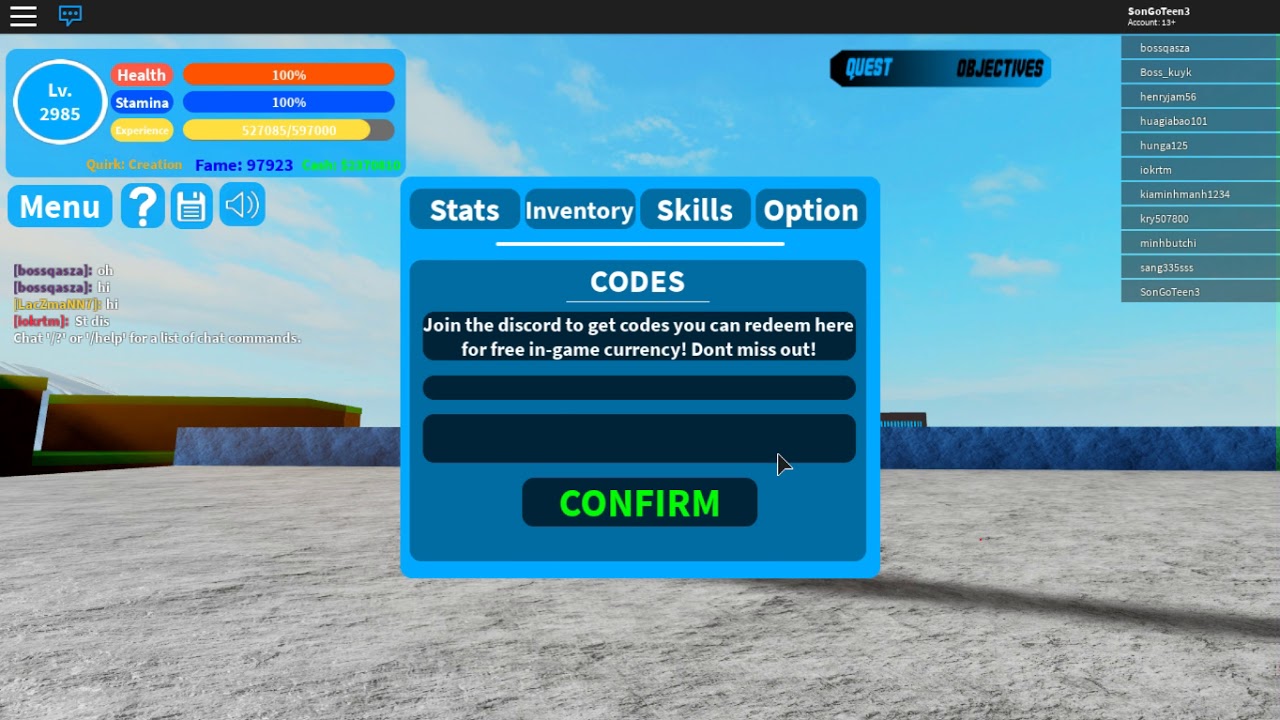 New roblox codes