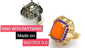 How to make a simple Ring with patterns using UV curves command, Amazing process on Gemvision Matrix