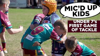 Mic'd up kids: Under 7s play first game of tackle